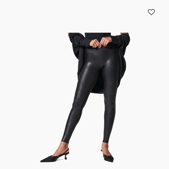 NWT Spanx Faux Leather Leggings Size L - Picture 3 of 14
